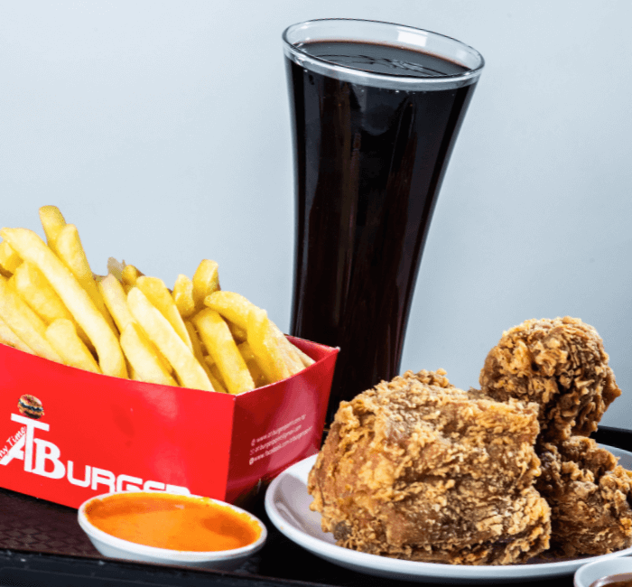 2 PCS FRIED CHICKEN COMBO - Any Time Burger