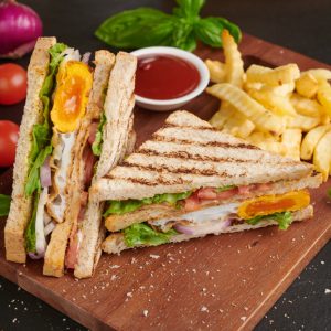 Chicken Salami Sandwich Combo - Any Time Burger