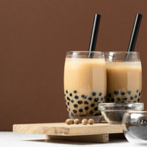 Chocolate Bubble Tea - Hami Melon Bubble Tea - Any Time Burger